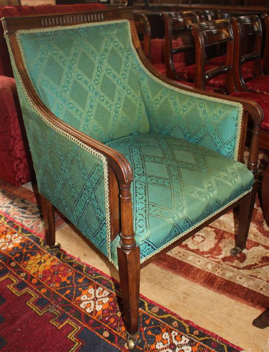 Edwardian mahogany easy chair